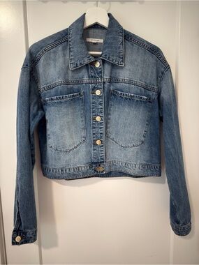 STS Blue Cropped Denim Jacket Size M – Medium Wash Jean Jacket